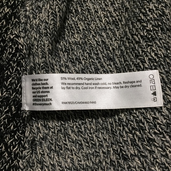 Eileen Fisher Open Front Cardigan Sweater Women’s S Wool Organic Linen. - Picture 11 of 11